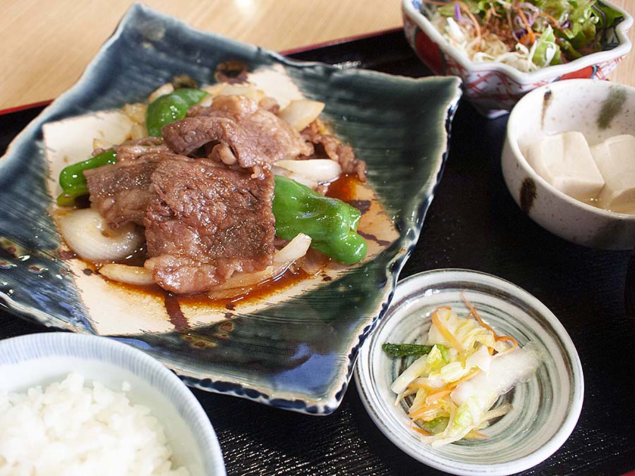 Hachimantai Beef Rose Saute Set Meal : ¥1,320