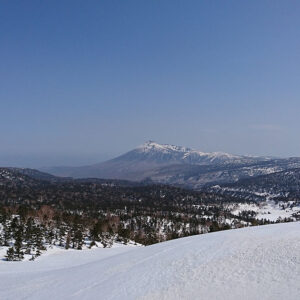 Mount Iwate from top of Hachimantai